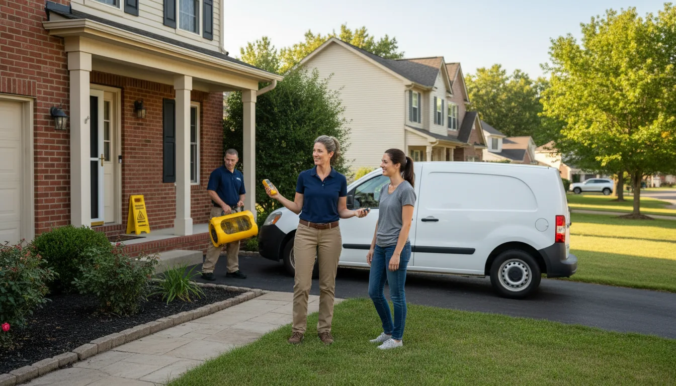 Residential water damage restoration in Sheldon, IL